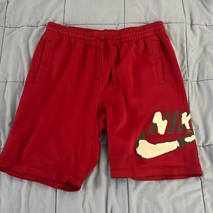 Red Nike SB gym shorts